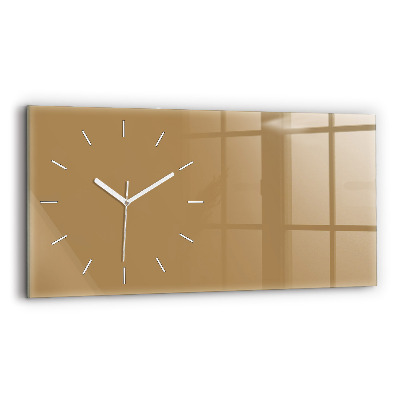 Horizontal wall clock Color dark beige