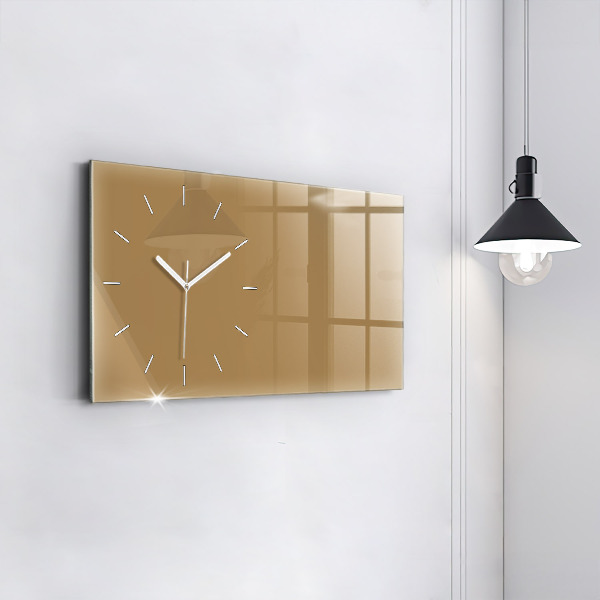 Horizontal wall clock Color dark beige