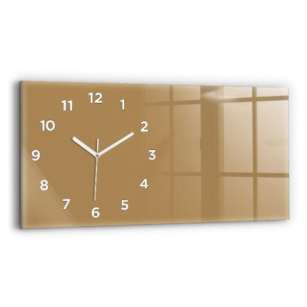 Horizontal wall clock Color dark beige