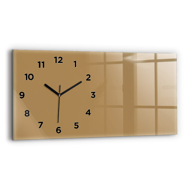 Horizontal wall clock Color dark beige