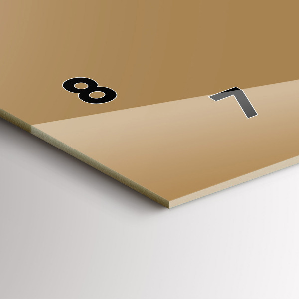 Horizontal wall clock Color dark beige