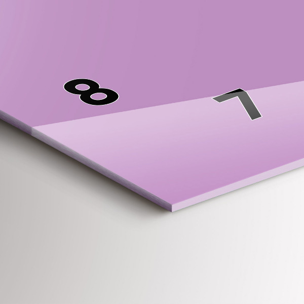 Horizontal wall clock Lilac color