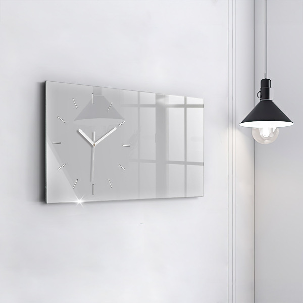 Horizontal wall clock Color light gray