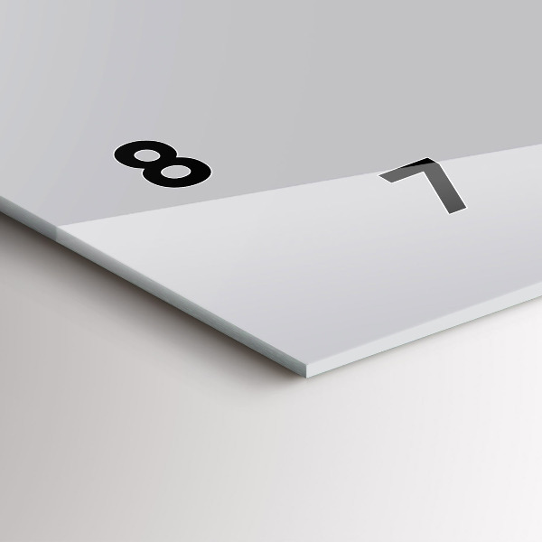 Horizontal wall clock Color light gray