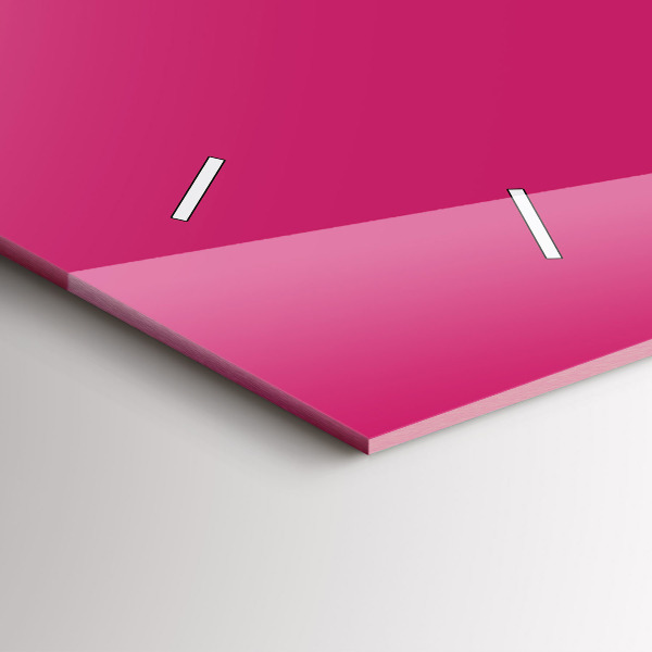 Horizontal wall clock Color strong pink