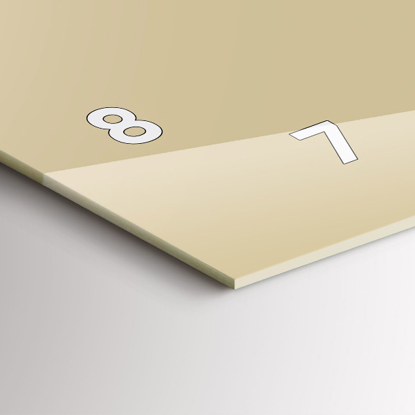 Horizontal wall clock Beige color