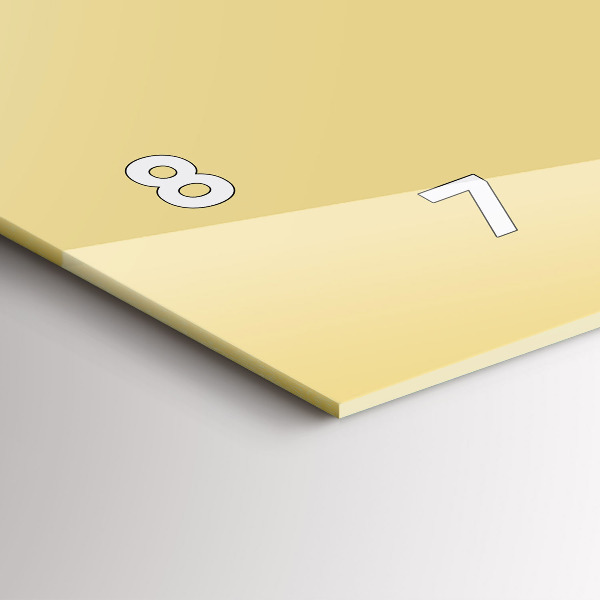 Horizontal wall clock Cream color