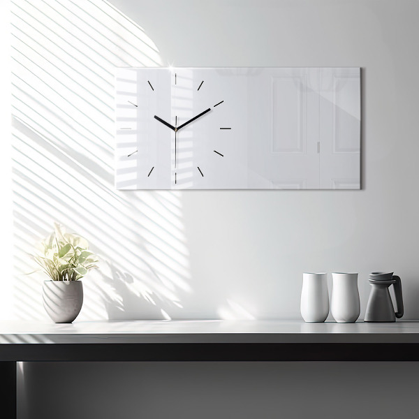 Horizontal wall clock Color dark white