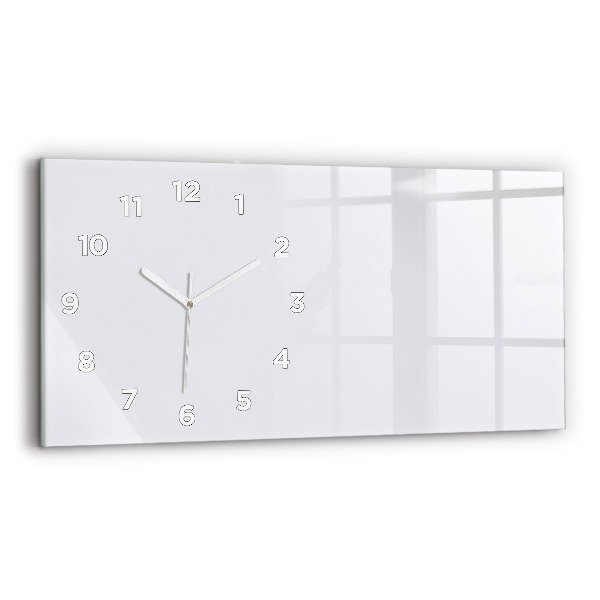 Horizontal wall clock Color dark white