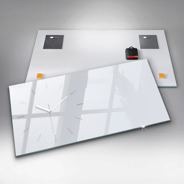 Horizontal wall clock Color dark white