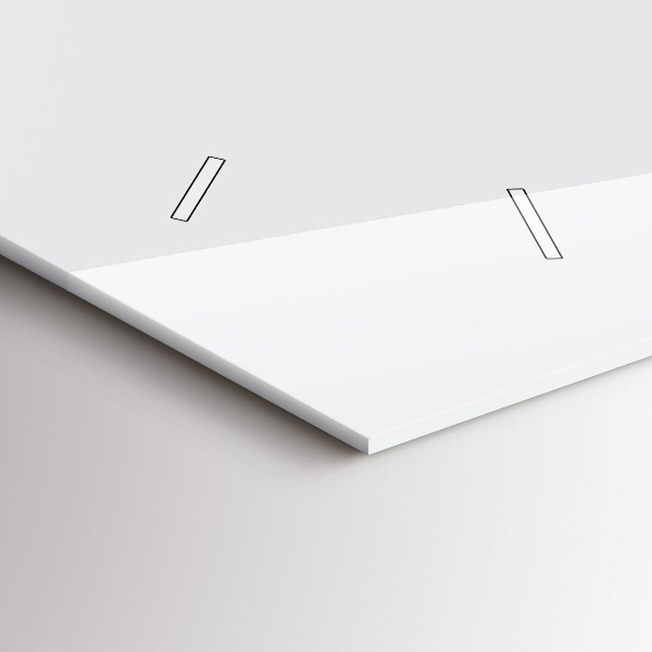 Horizontal wall clock Color dark white