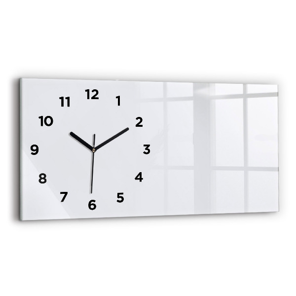Horizontal wall clock Color dark white