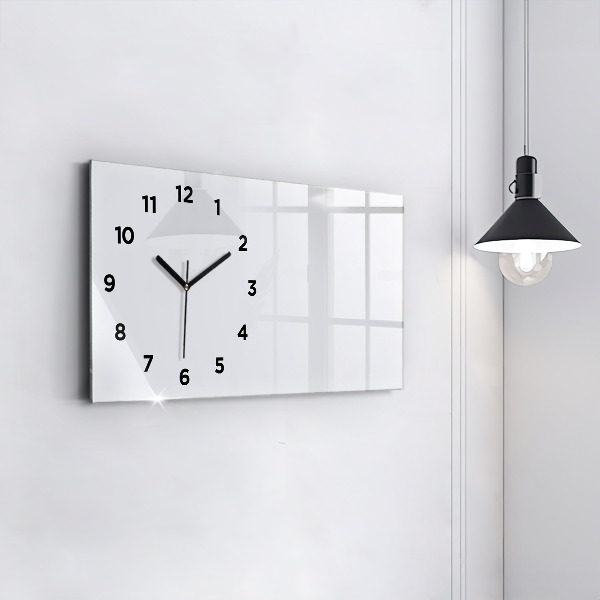 Horizontal wall clock Color dark white