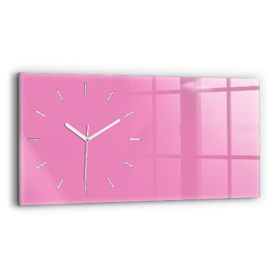 Horizontal wall clock Color pink