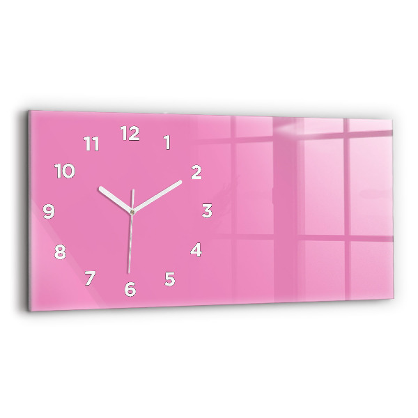Horizontal wall clock Color pink
