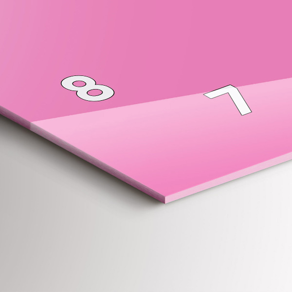 Horizontal wall clock Color pink