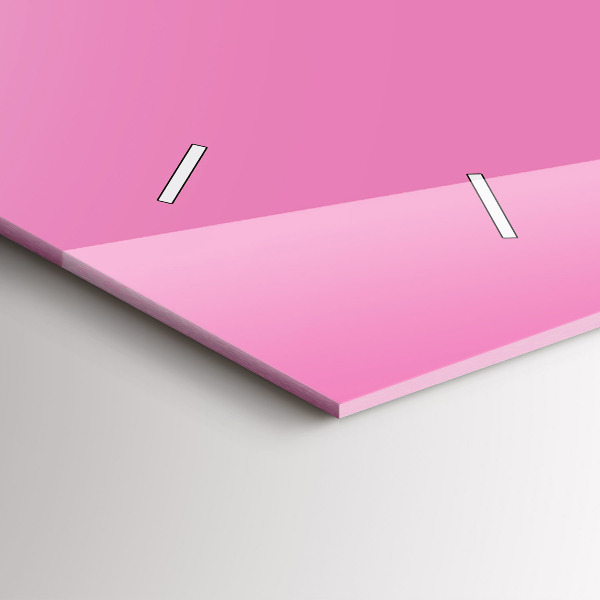 Horizontal wall clock Color pink