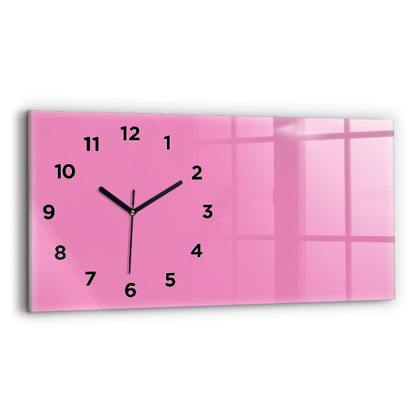 Horizontal wall clock Color pink