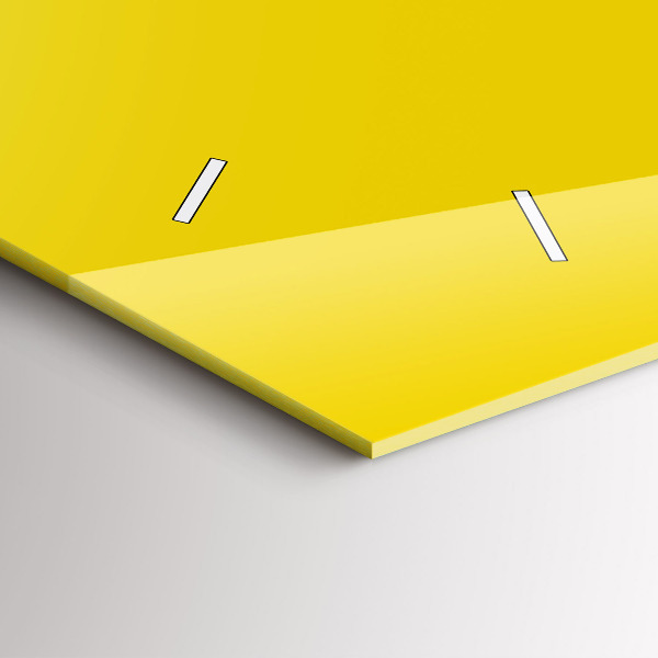 Horizontal wall clock Light yellow color