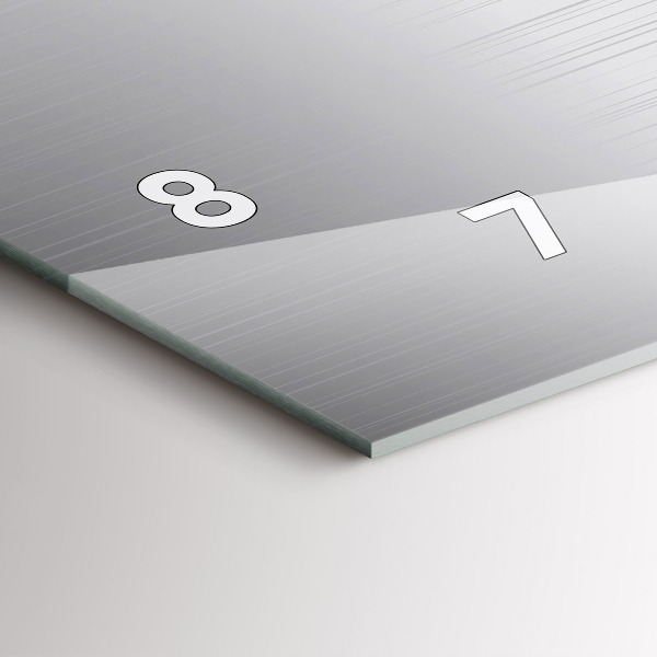 Horizontal wall clock Silver pattern