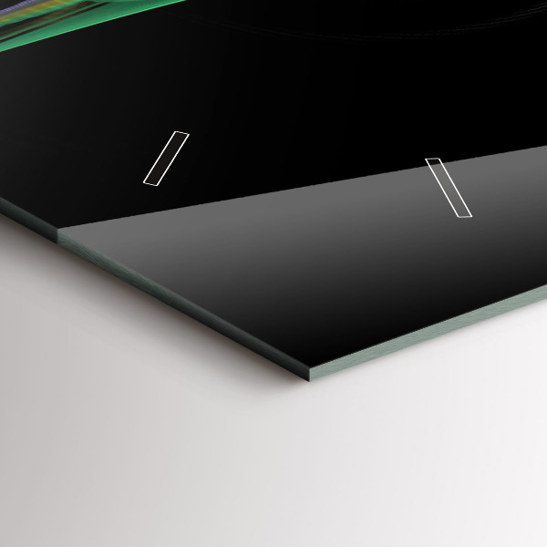 Horizontal wall clock Green abstraction