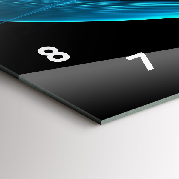 Horizontal wall clock Blue abstraction