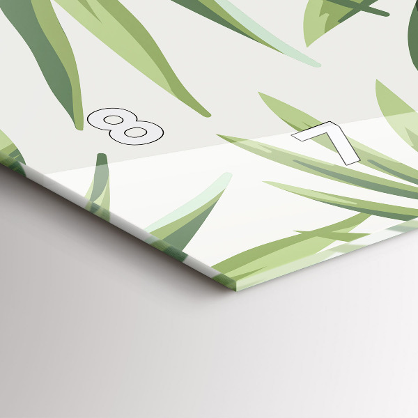 Horizontal wall clock Tropical pattern