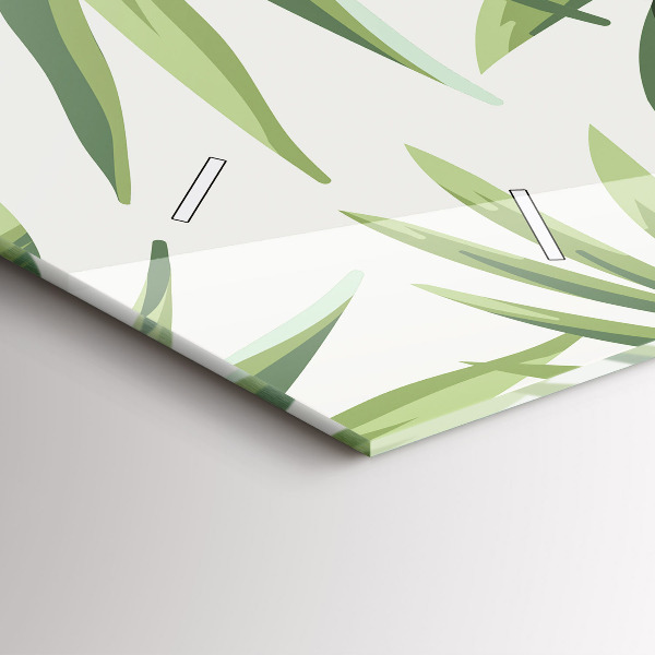 Horizontal wall clock Tropical pattern