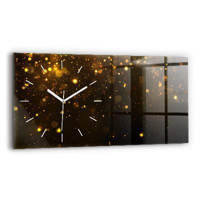 Horizontal wall clock Gold dust