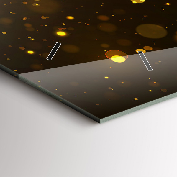 Horizontal wall clock Gold dust