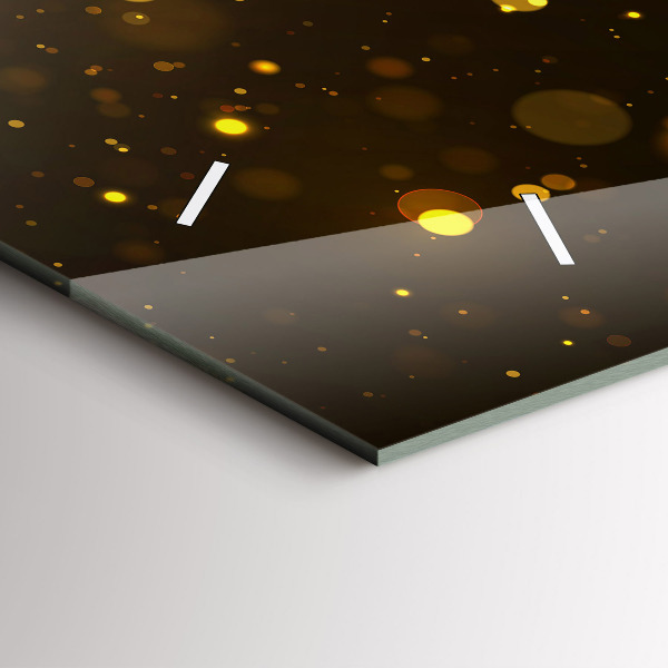 Horizontal wall clock Gold dust