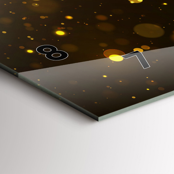 Horizontal wall clock Gold dust