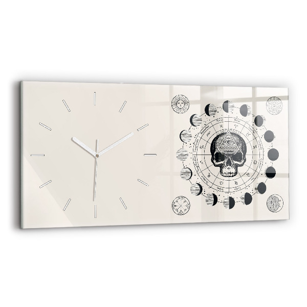 Horizontal wall clock Moon phases