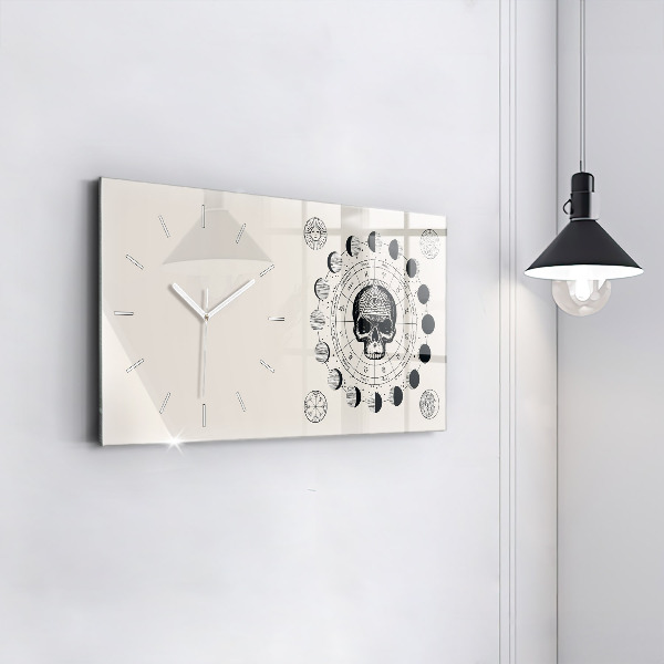 Horizontal wall clock Moon phases