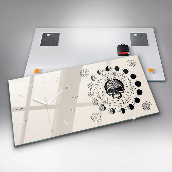 Horizontal wall clock Moon phases