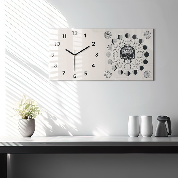 Horizontal wall clock Moon phases