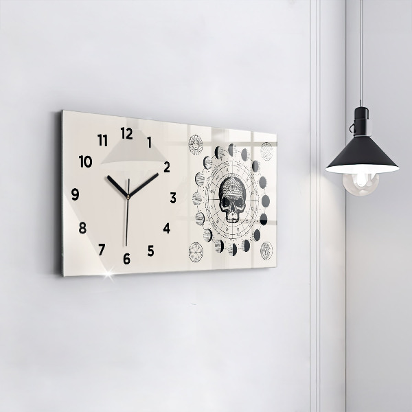 Horizontal wall clock Moon phases