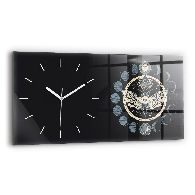 Horizontal wall clock Moon phases