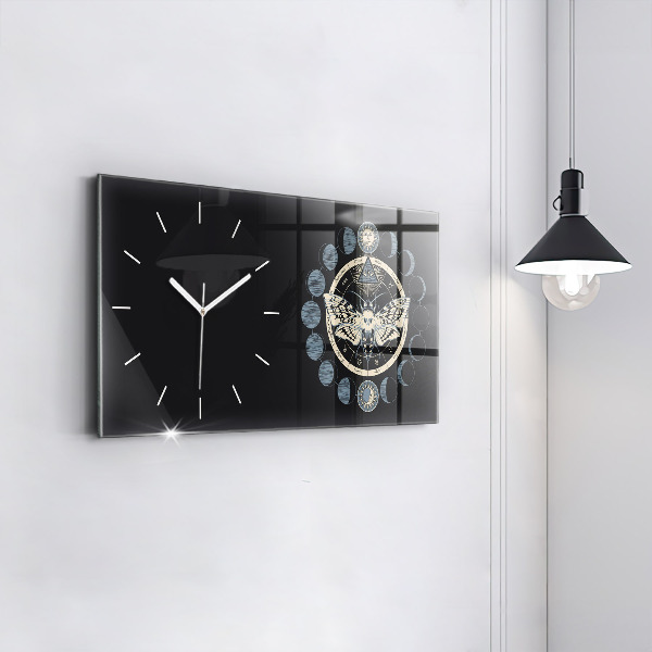 Horizontal wall clock Moon phases