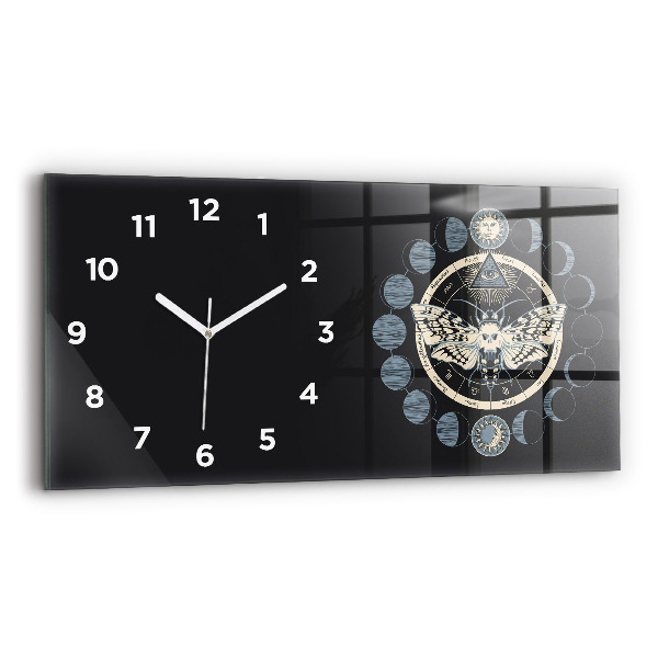 Horizontal wall clock Moon phases
