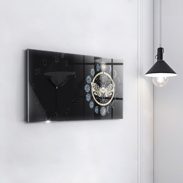 Horizontal wall clock Moon phases