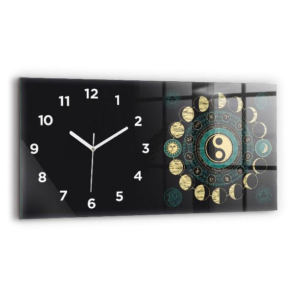 Horizontal wall clock Moon phases