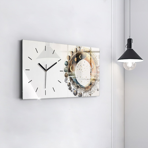 Horizontal wall clock Astronomy clock