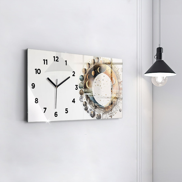 Horizontal wall clock Astronomy clock