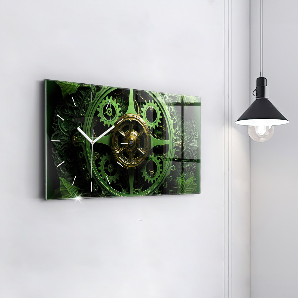 Horizontal wall clock Green mechanism
