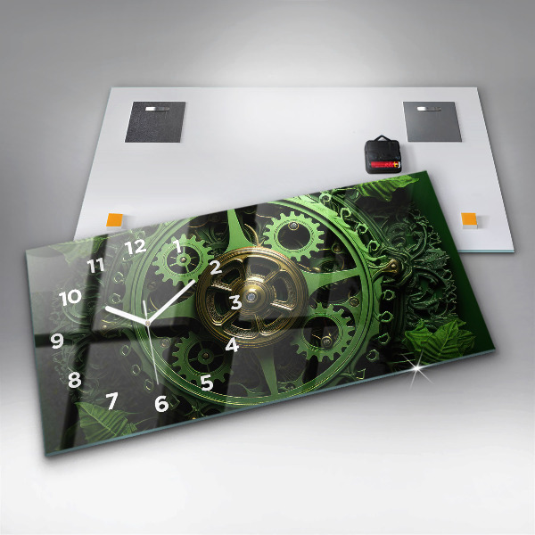 Horizontal wall clock Green mechanism