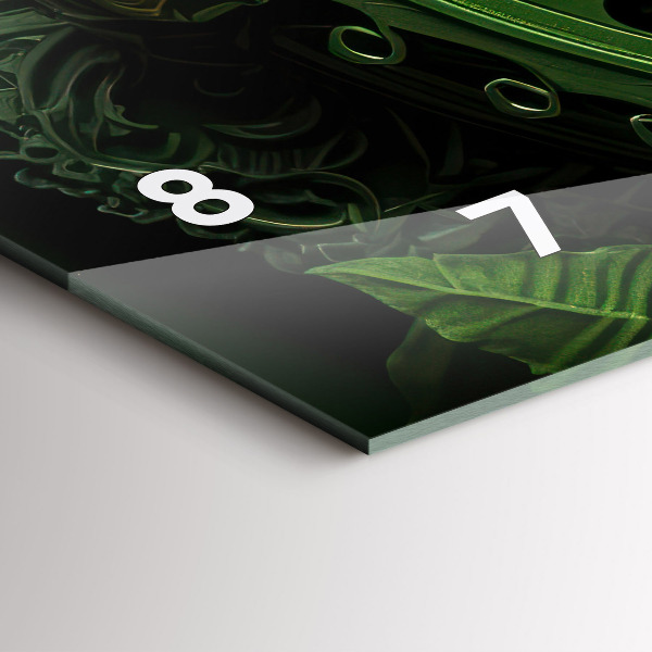 Horizontal wall clock Green mechanism