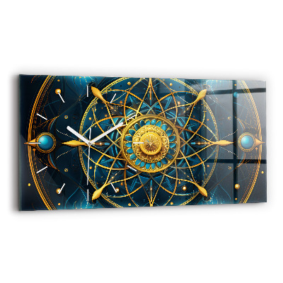 Horizontal wall clock Horoscope clock