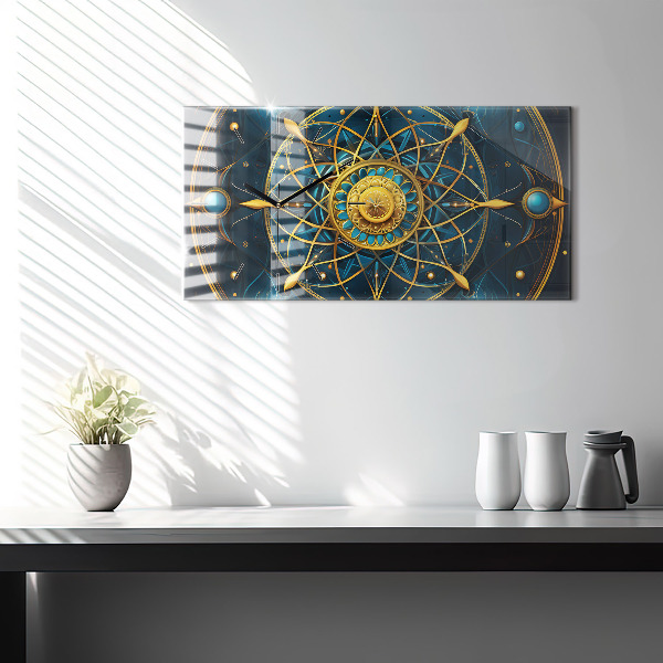 Horizontal wall clock Horoscope clock