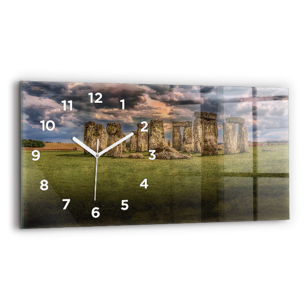 Horizontal wall clock Stonehenge Nimbostratus